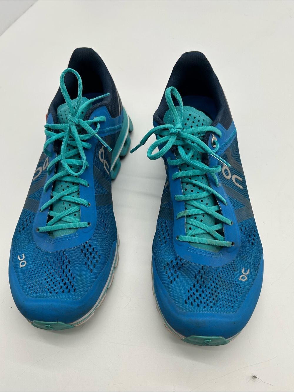 On Cloud Flow Running Women's Blue Teal Lace-Up Running Sneakers 7.5